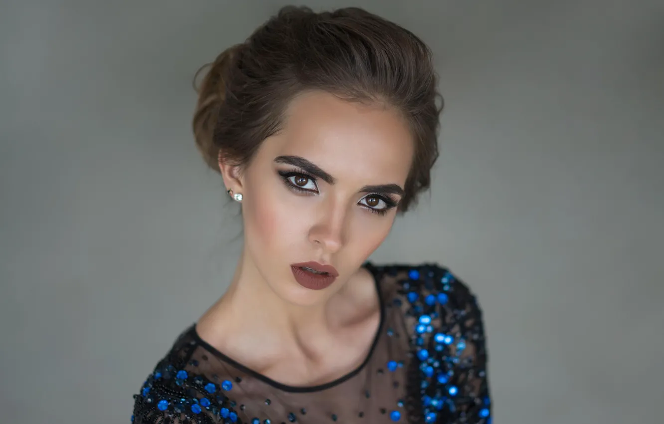 Фото обои взгляд, лицо, модель, макияж, Viktoria