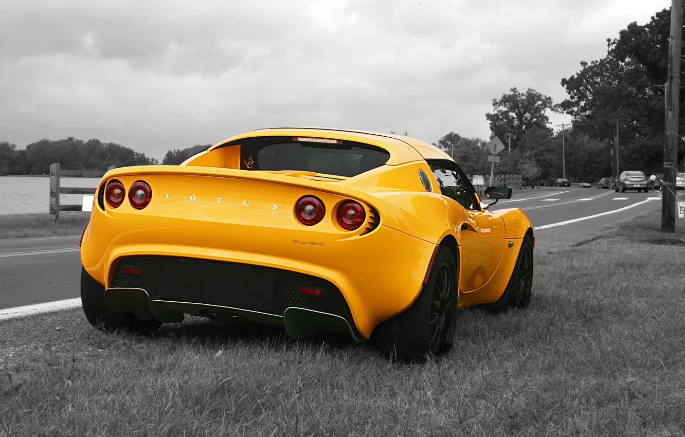 Фото обои дорога, фото, Auto, обочина, cars, Lotus Elise, wallpapers