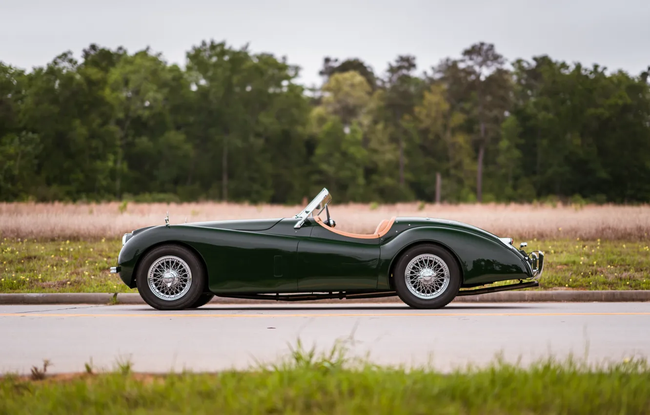 Фото обои Jaguar, 1954, XK120, Jaguar XK120 SE Roadster