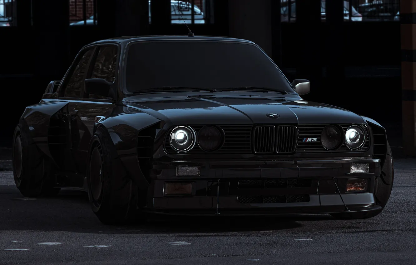 Фото обои BMW, Coupe, render, E30, обвес, M3, расширители колёсных арок