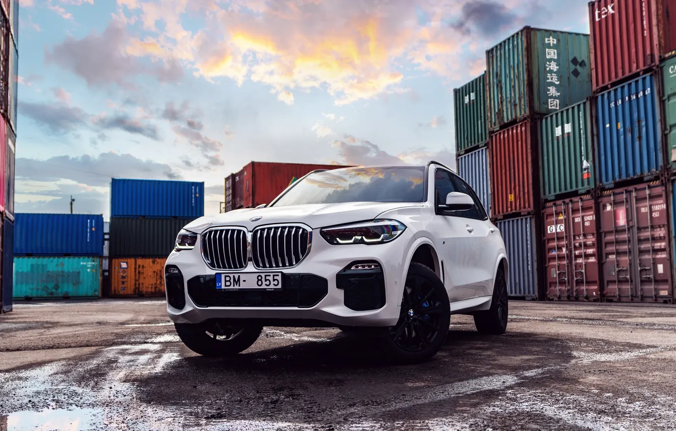 Фото обои power, bmw x5, laser lights, bmw x5m