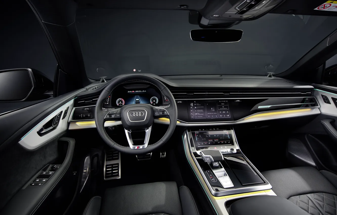Фото обои Audi, car interior, Q8, Audi Q8 2024
