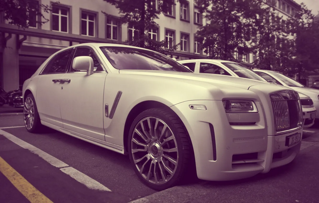 Фото обои white, Rolls Royce, Ghost