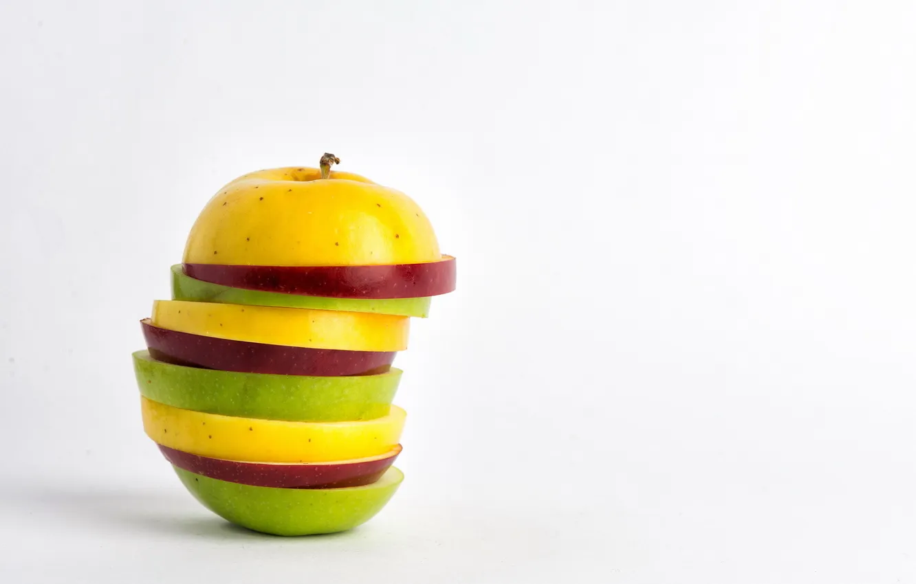Фото обои макро, яблоко, еда
