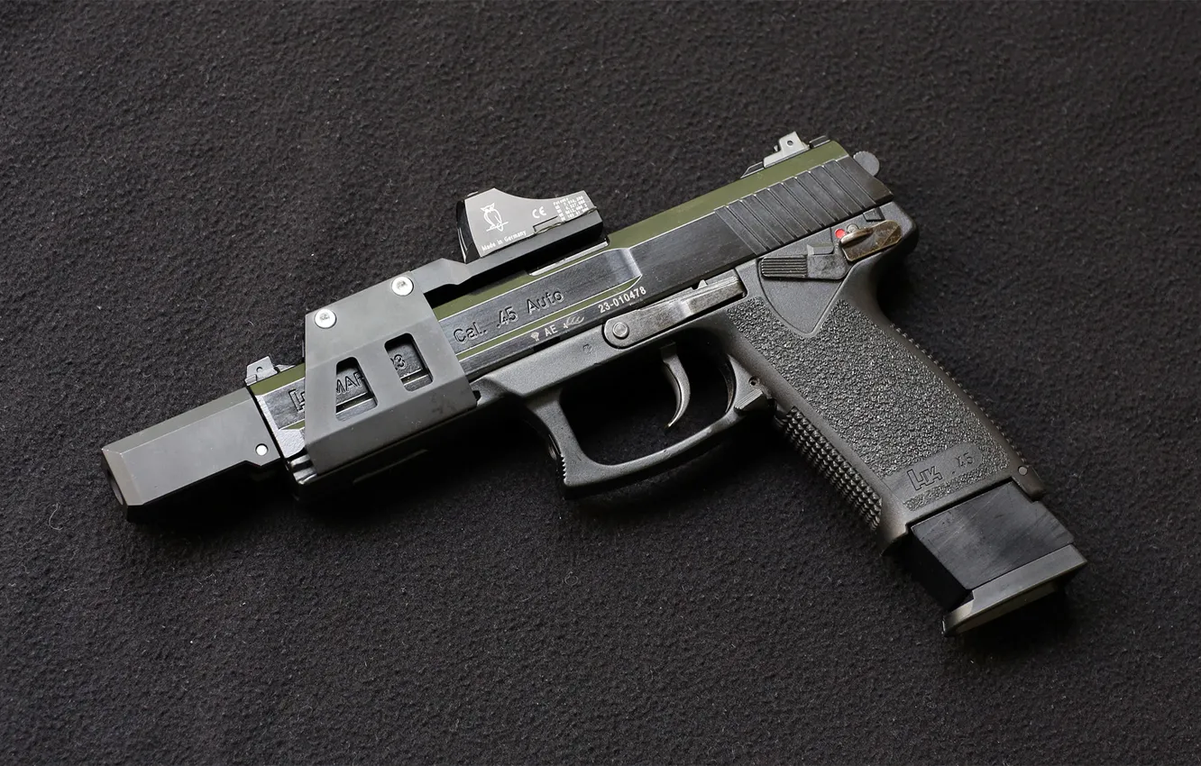Фото обои пистолет, оружие, Heckler &amp; Koch, Mark 23
