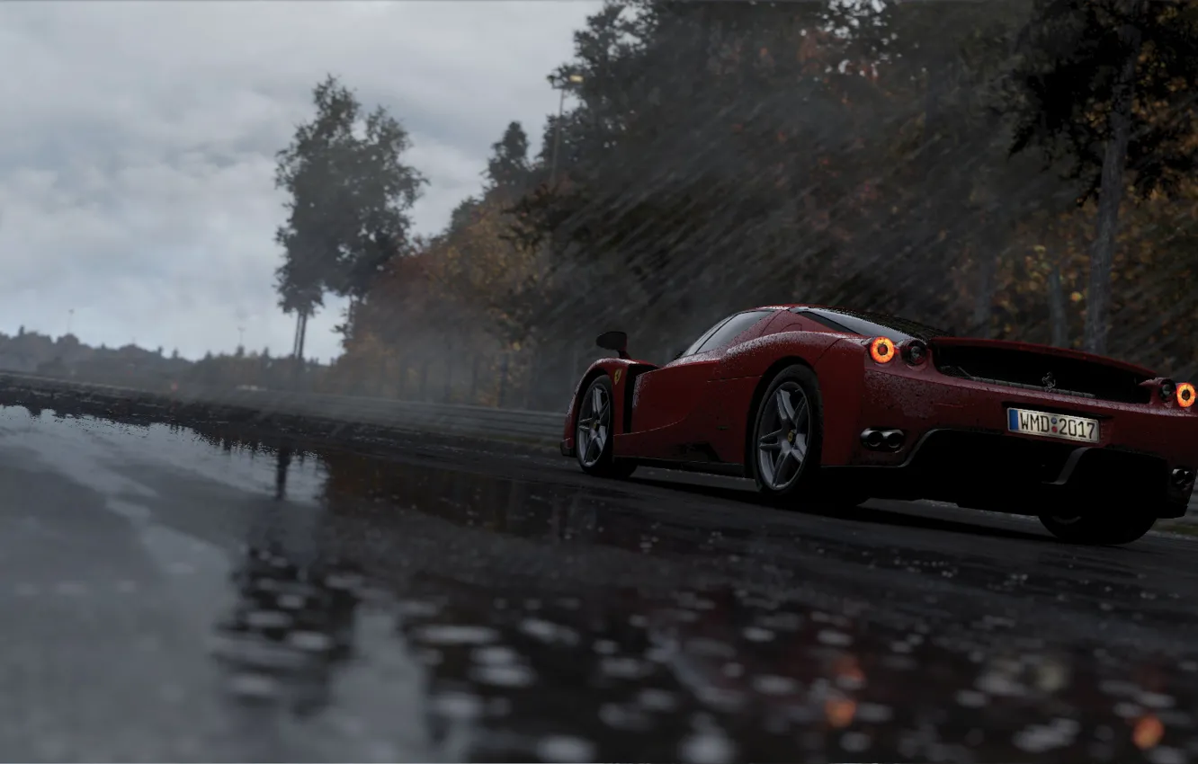 Фото обои дождь, трасса, гонки, Slightly Mad Studios, Project CARS 2