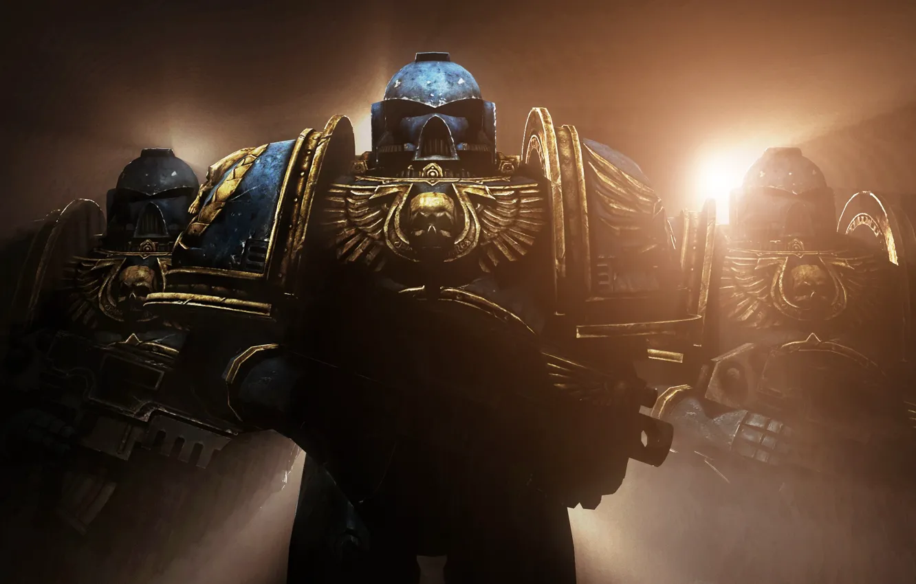 Фото обои доспехи, шлем, броня, 000, силовая, ultramarines, Warhammer 40, визор