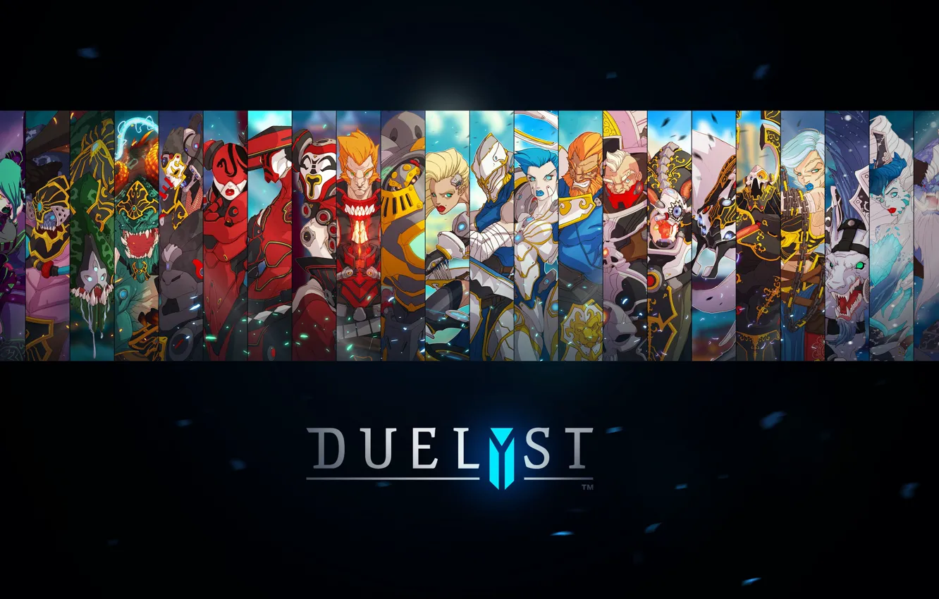 Фото обои fantasy, game, digital art, artwork, concept art, characters, simple background, Duelyst