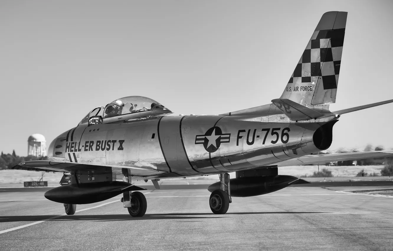 Фото обои истребитель, реактивный, Sabre, F-86