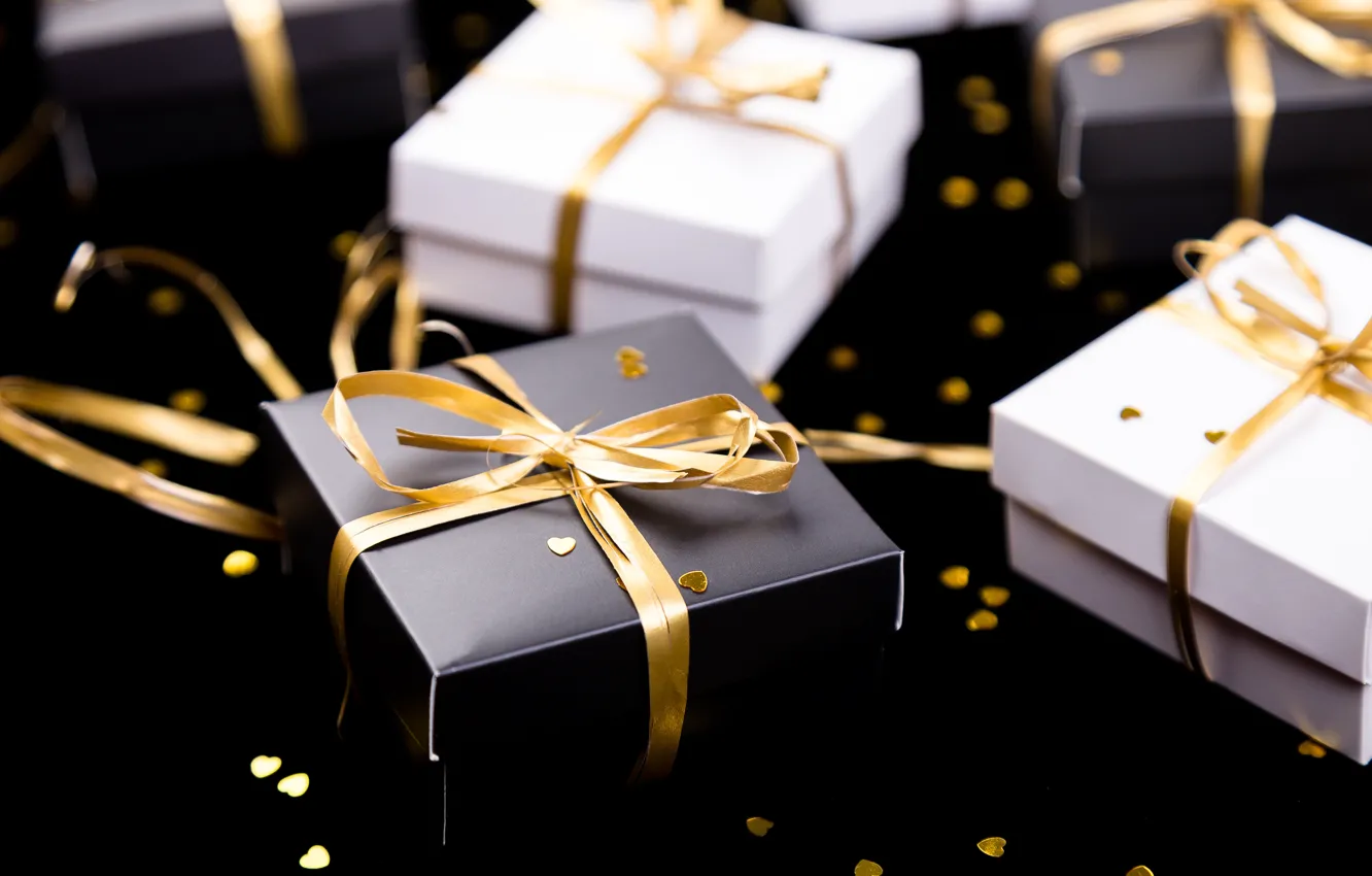 Фото обои праздник, подарок, лента