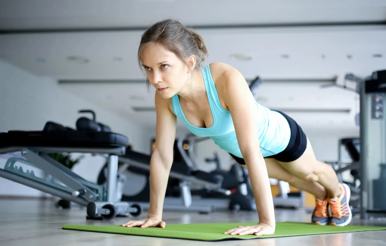 Фото обои фигура, фитнес, пресс, pose, спортзал, тренировка, workout, fitness