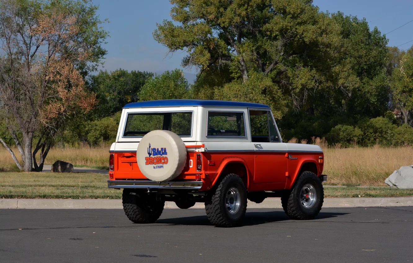 Фото обои Ford, 1971, задом, Wagon, Bronco, Baja Edition, Stroppe