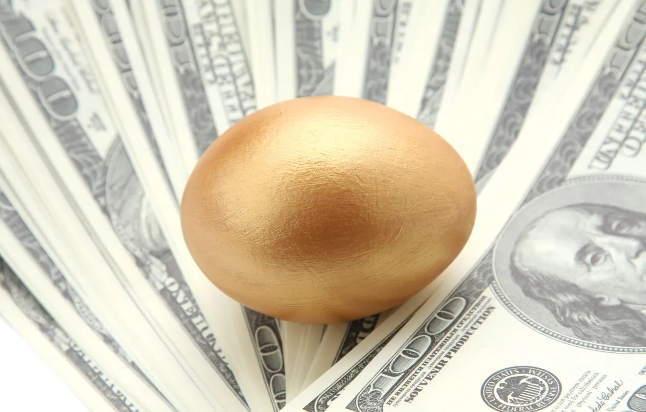 Фото обои Money, Painting, Hen, Golden Eggs