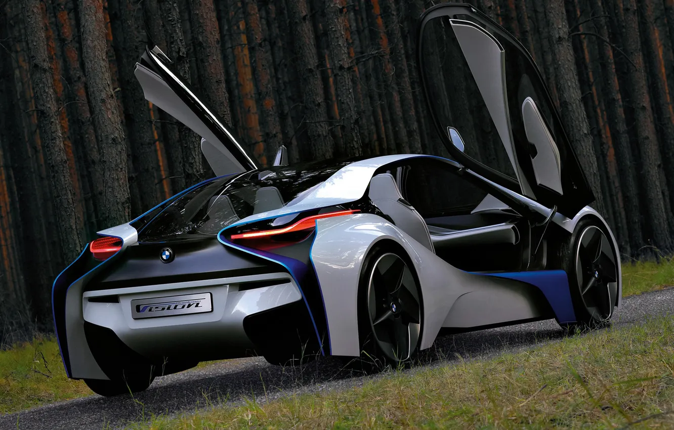 Фото обои Concept, бмв, двери, BMW, концепт, Vision, задок, EfficientDynamics