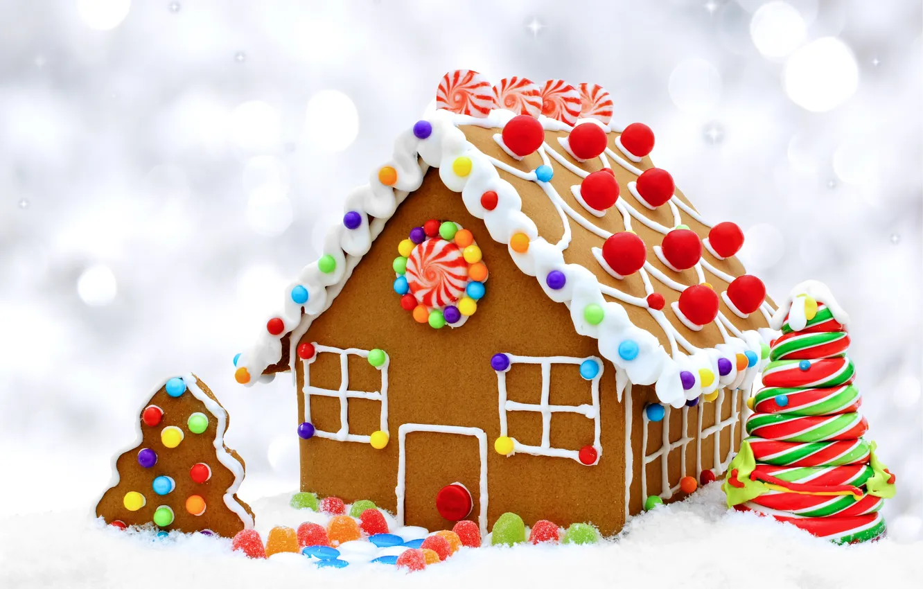 Фото обои печенье, конфеты, Christmas, Candy, выпечка, сладкое, новогодняя, sweet