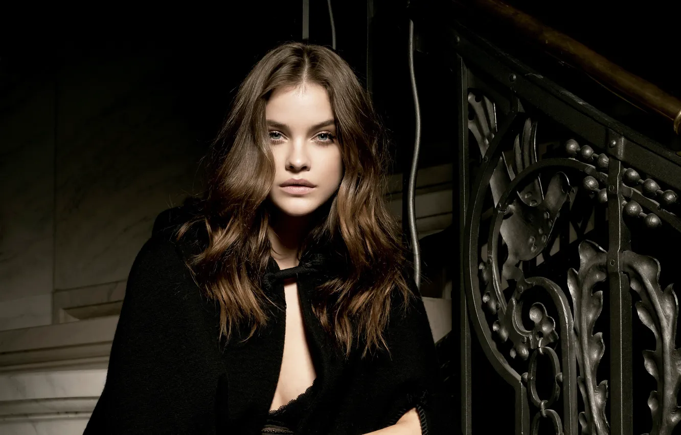 Фото обои взгляд, девушка, модель, макияж, прическа, hair, Barbara Palvin, Барбара Палвин