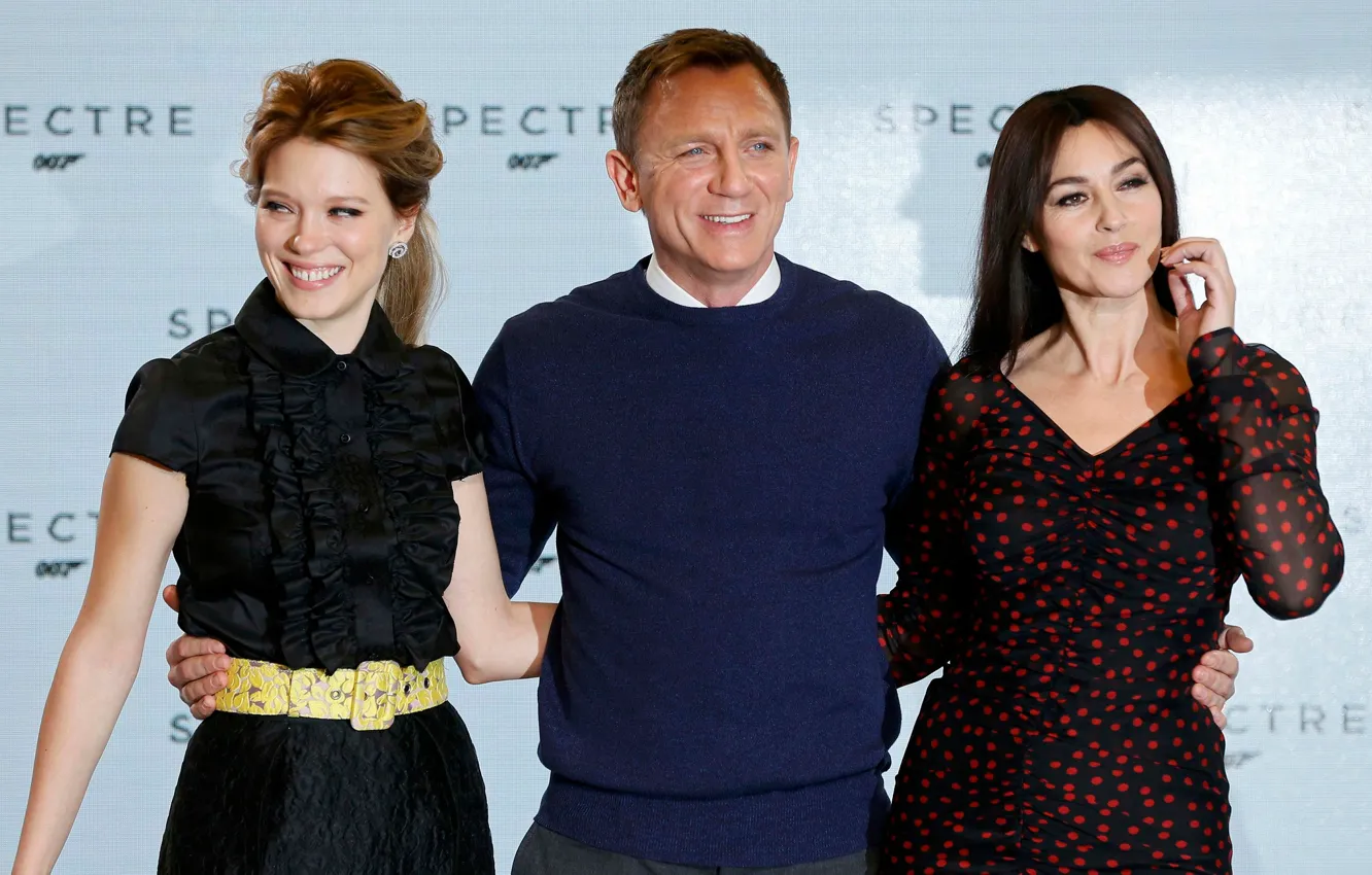 Фото обои Monica Bellucci, Daniel Craig, Spectre, Леа Сейду, Léa Seydoux, 007:СПЕКТР