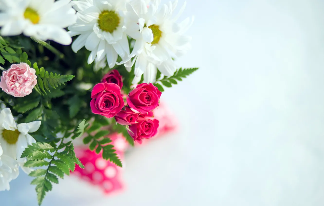 Фото обои цветы, фон, букет
