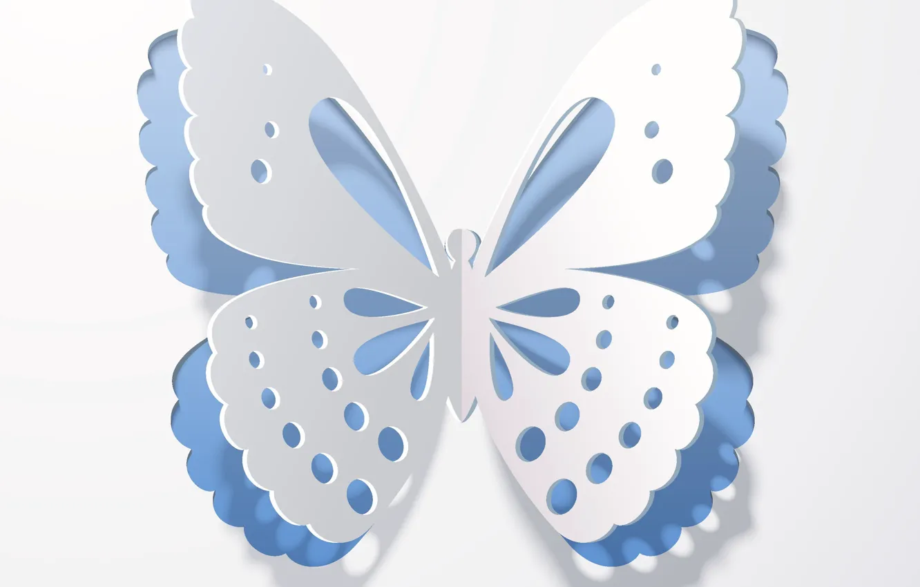 Фото обои рендеринг, фон, бабочка, крылья, тень