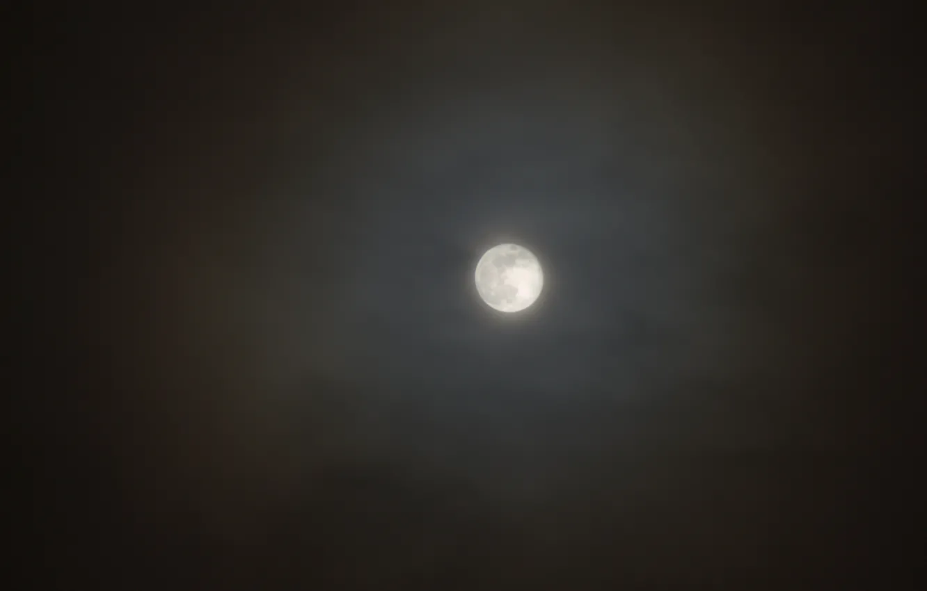 Фото обои небо, облака, ночь, природа, полнолуние, январь, Stan, Волчья Луна