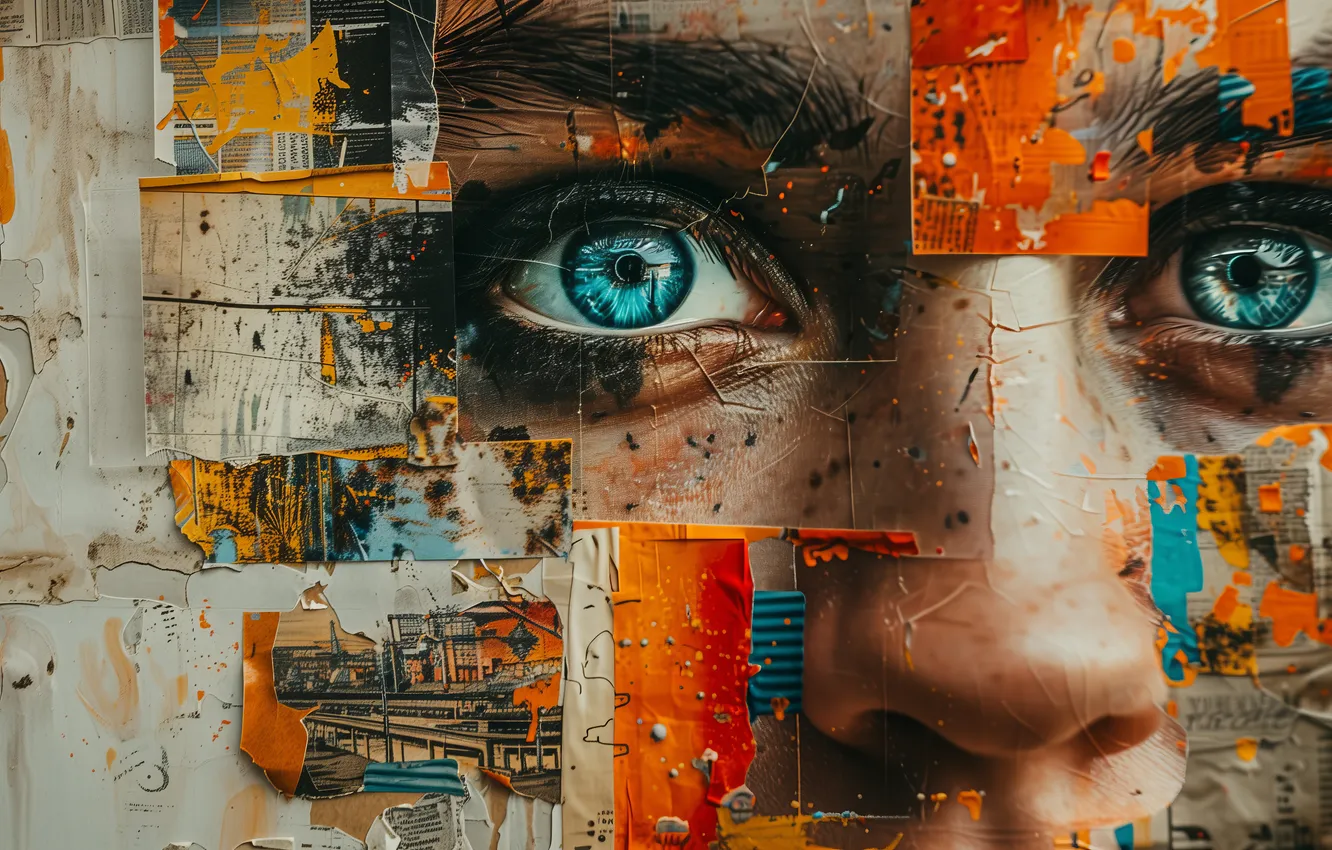 Фото обои глаза, девушка, лицо, abstract, голубые глаза, eyes, blue eyes, face