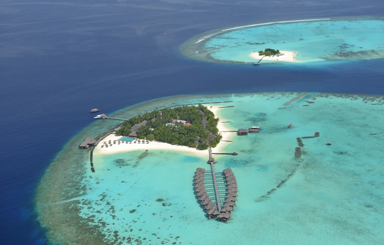 Фото обои остров, мальдивы, сейшелы