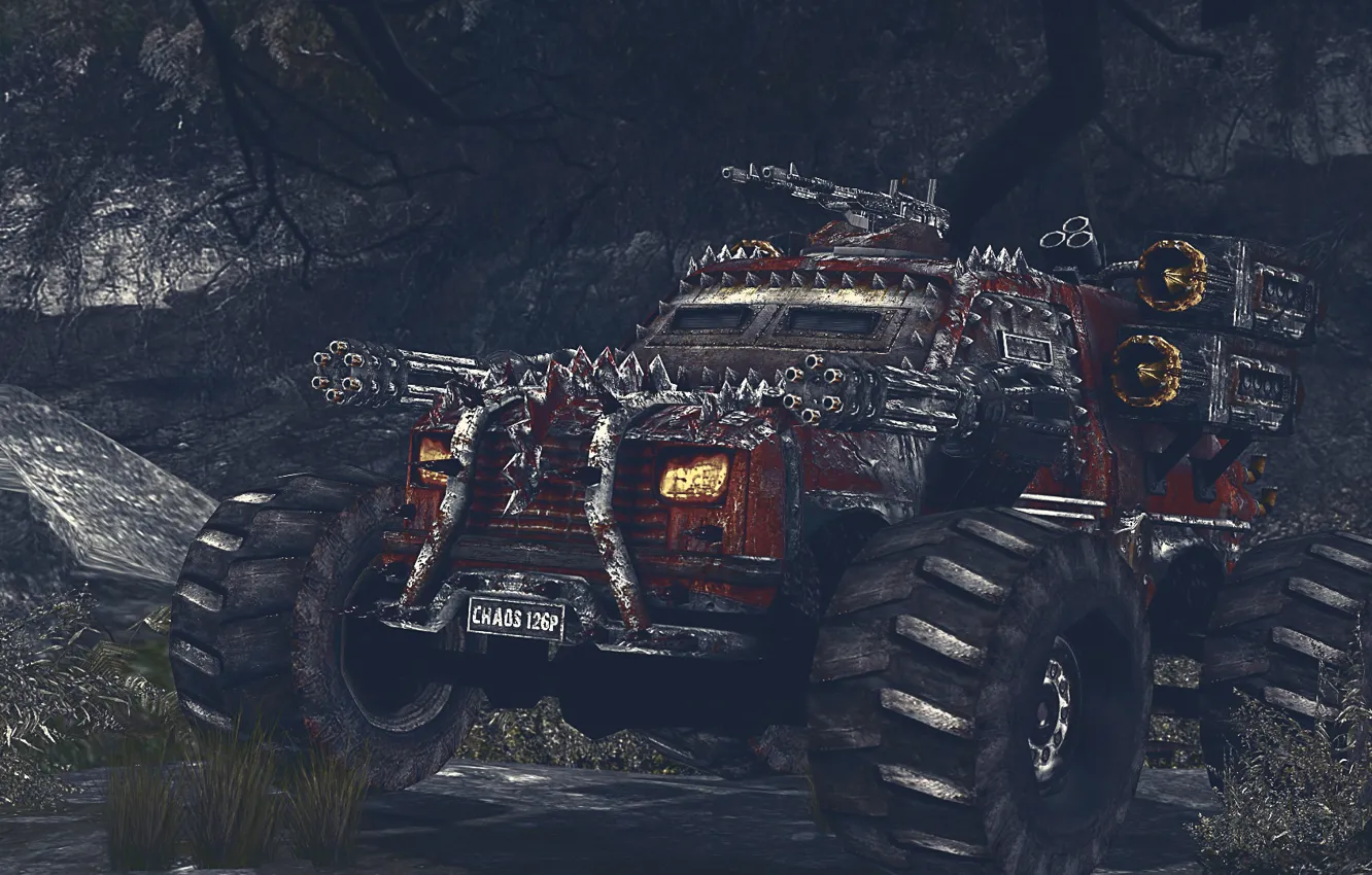 Фото обои Chaos, Guns, Rockets, Weapons, Gatling Gun, Monster Truck