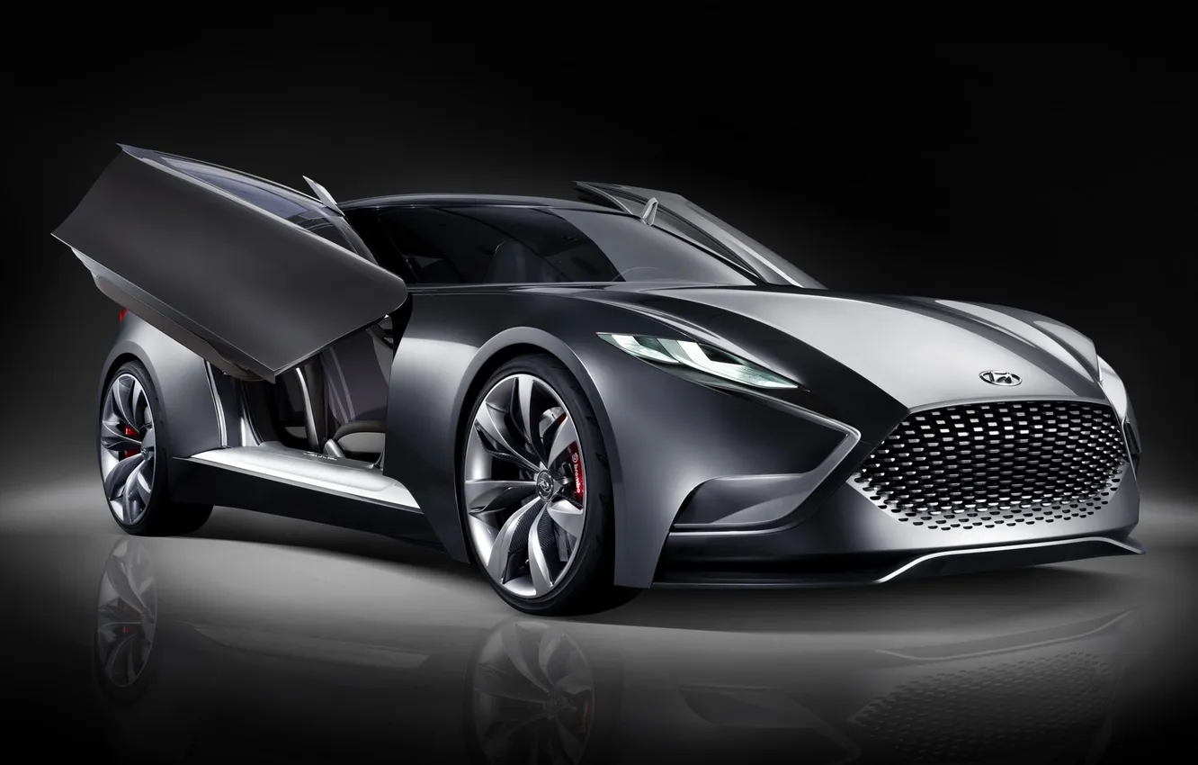 Фото обои машина, Concept, дверь, концепт, Hyundai, HND-9
