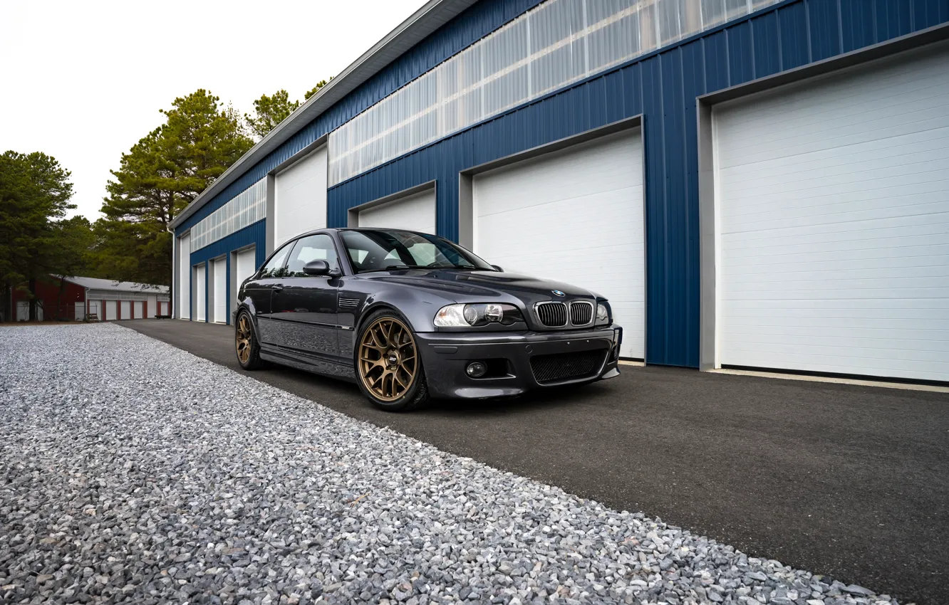 Фото обои Grey, E46, Bronze, M3