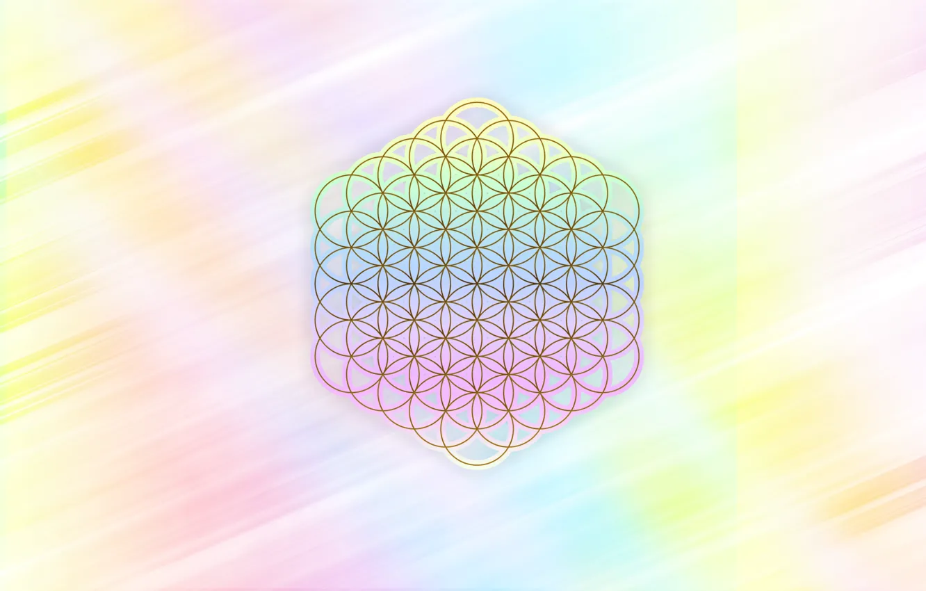 Фото обои минимализм, minimal, color, сакральная геометрия, flower of life, цветок жизни, sacred geometry