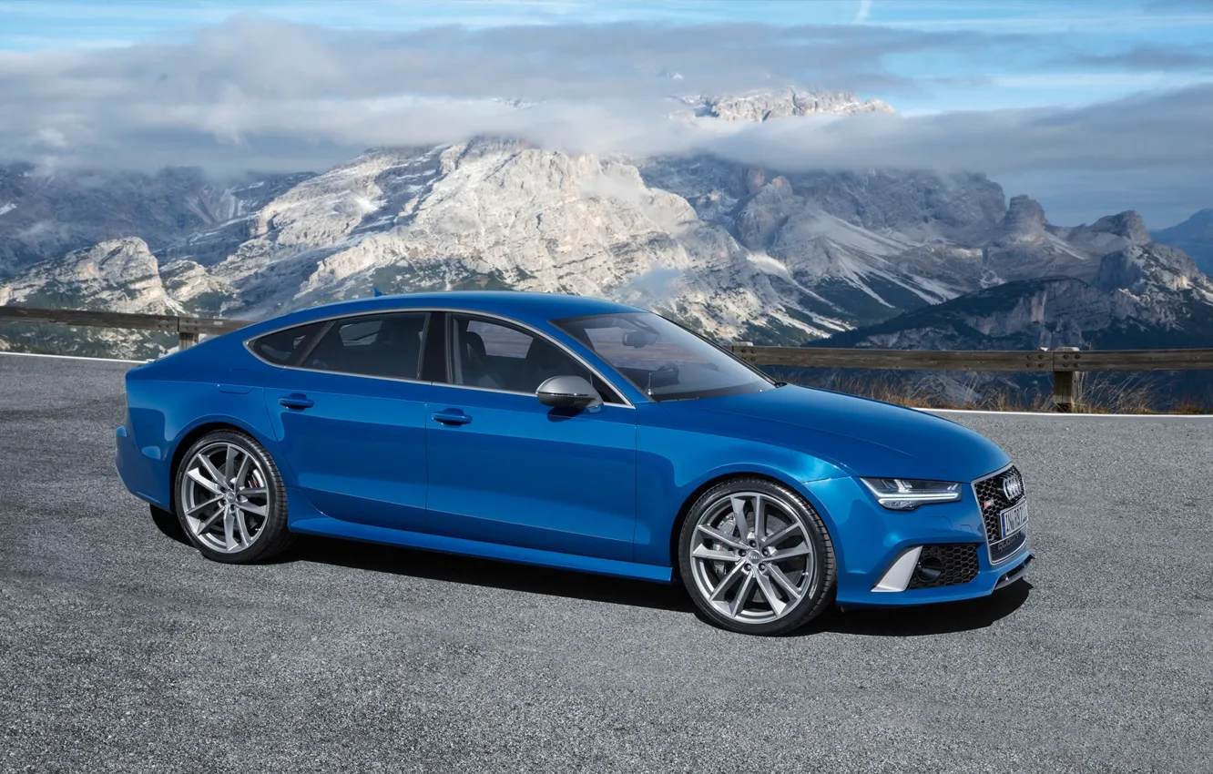 Фото обои небо, горы, синий, фон, Audi, Ауди, Performance, Sportback