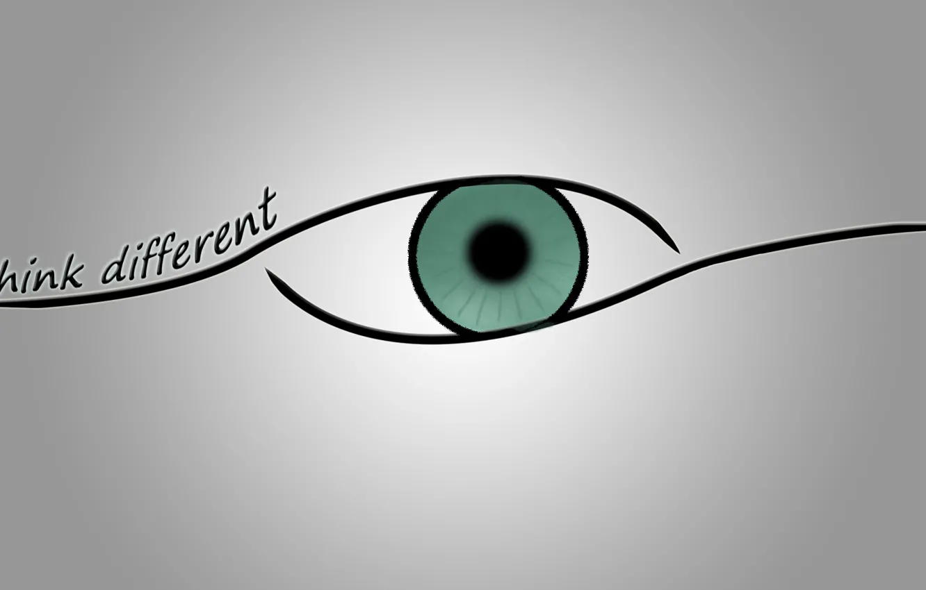 Фото обои глаза, линии, надпись