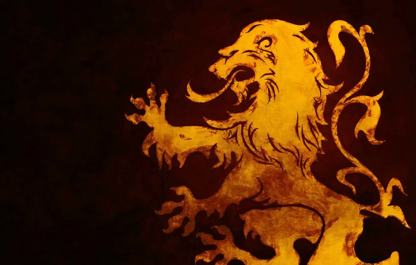 Фото обои red, logo, emblem, yellow, sign, symbol, Lion, shield