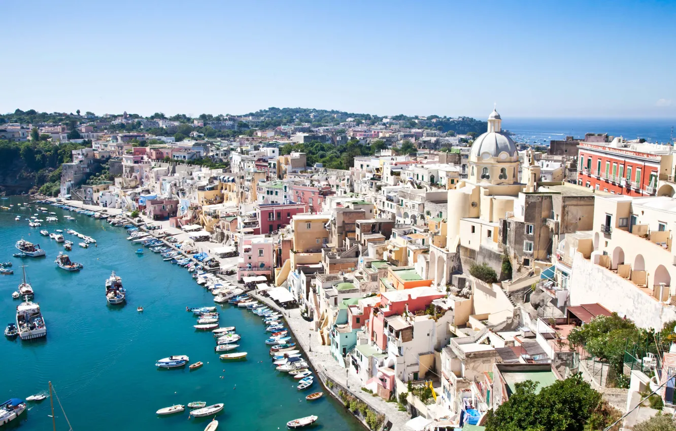 Фото обои Italy, Campania, Procida, Napoli district