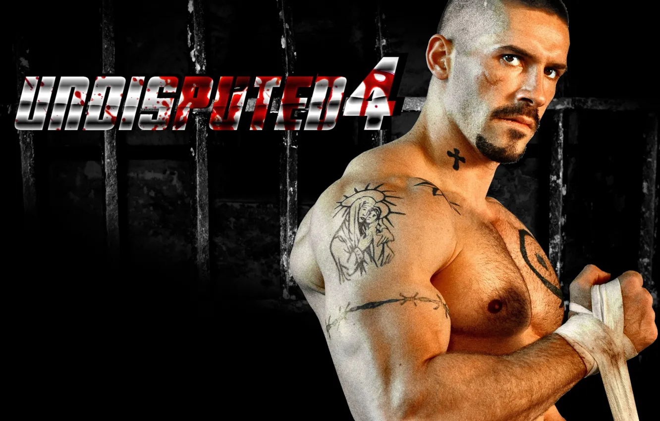 Фото обои тату, татуировка, боец, мышцы, tattoo, Scott Adkins, бинт, Yuri Boyka