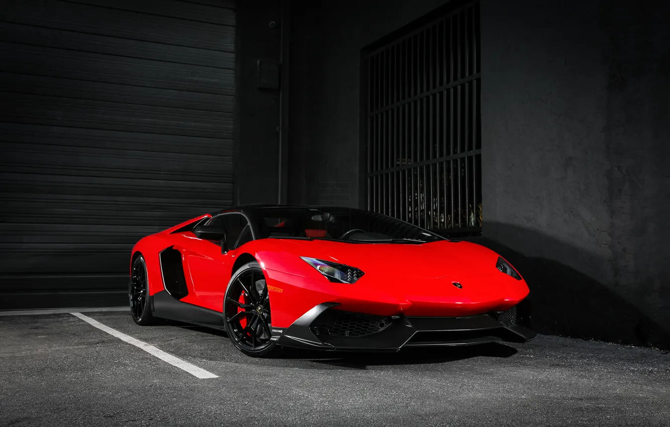 Фото обои Lamborghini, Red, Color, Aventador, Supercar, 50th Anniversary, LP720-4, Customized