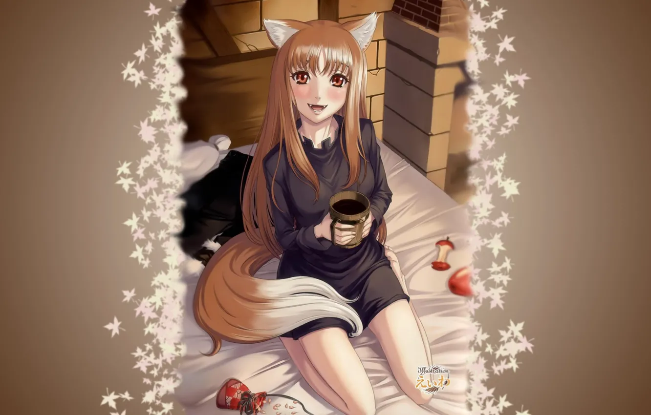 Фото обои Холо, spice and wolf, Волчица и Пряности, Обои на Рабочий Стол