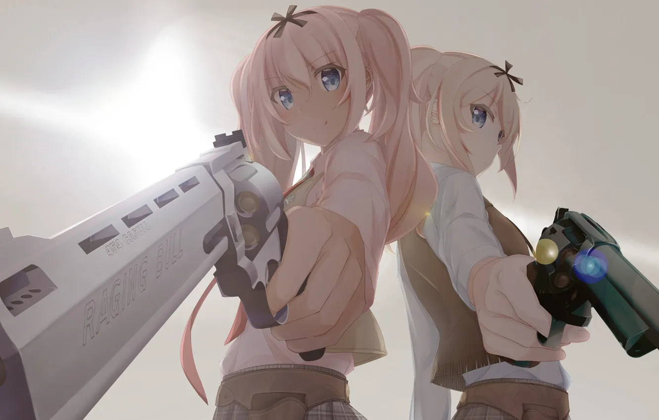 Фото обои оружие, пистолеты, девочки