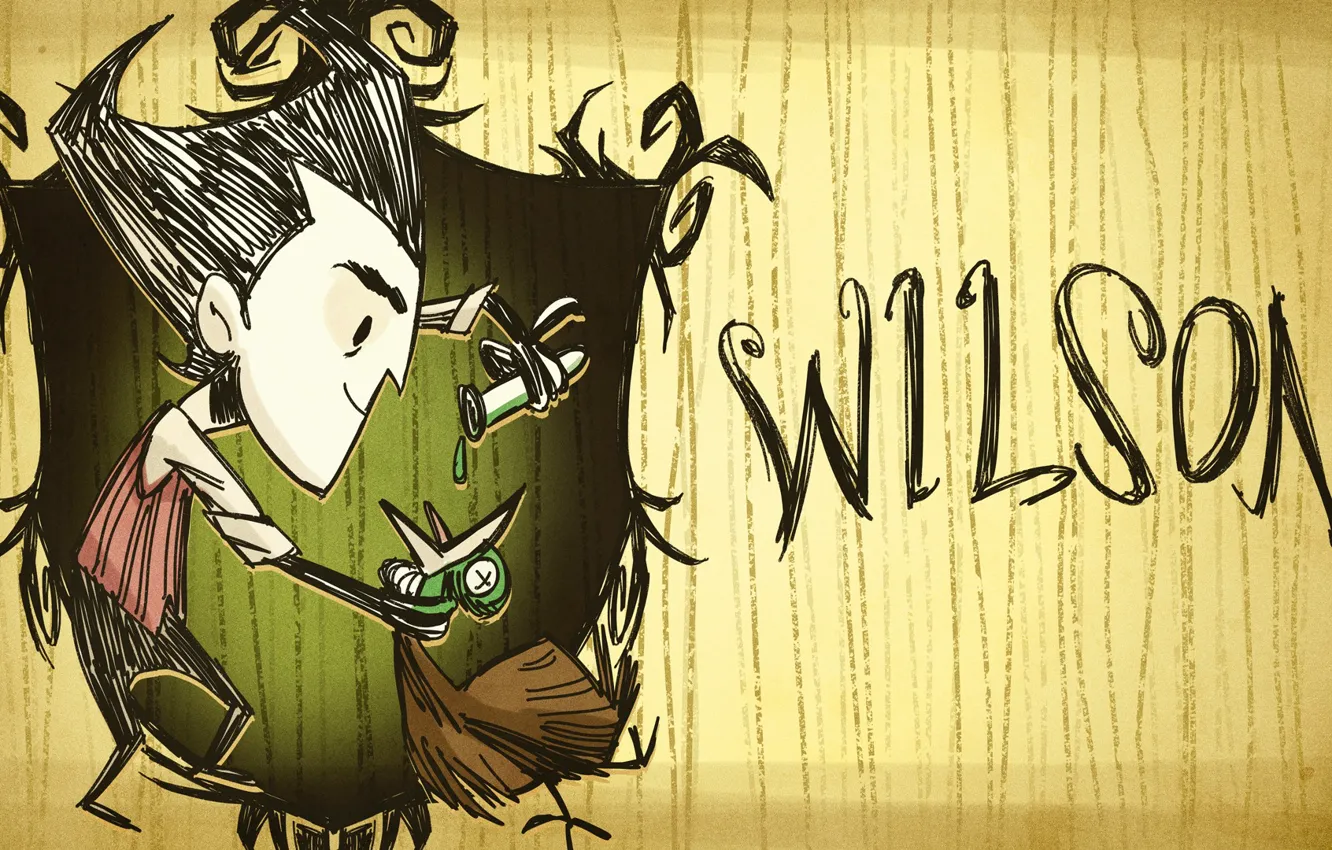 Фото обои игра, Wilson, Не голодай, Don't starve