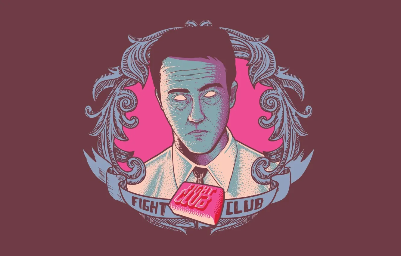 Фото обои Минимализм, Fight Club, Фильм, Бойцовский Клуб, Edward Harrison Norton, Эдвард Харрисон Нортон