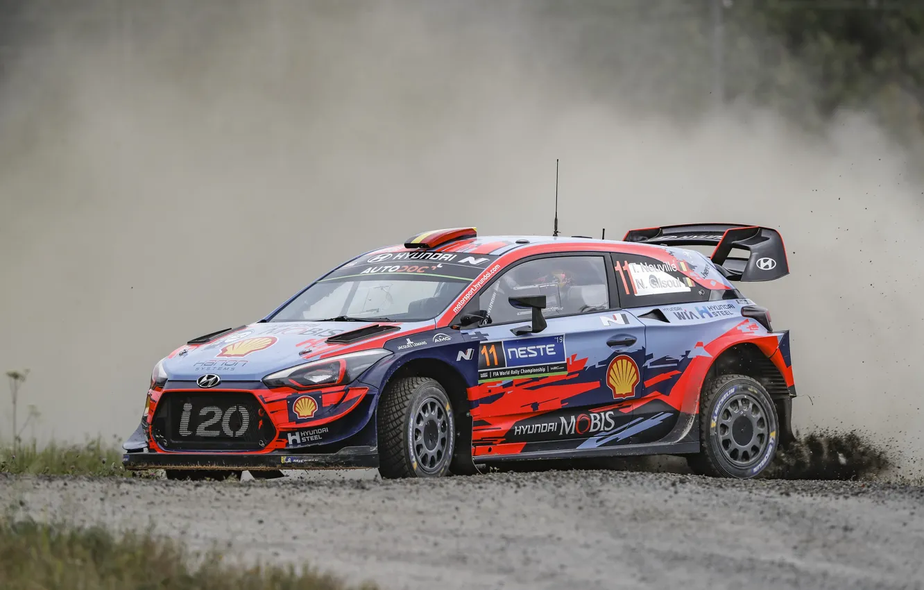 Фото обои wrc, hyundai, i20 coupe, rally finland