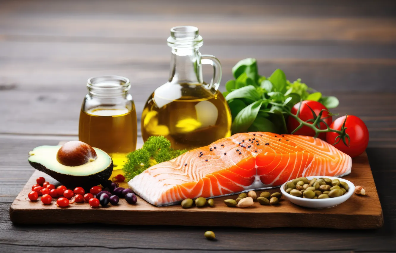 Фото обои еда, рыба, красная рыба, ИИ-арт, филе рыбы, НЕЙРОСЕТЬ