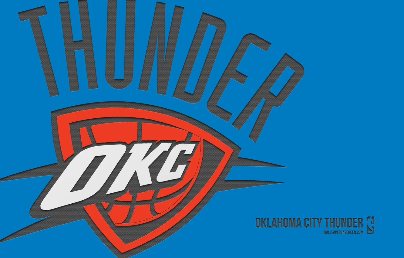Фото обои Logo, NBA, Basketball, Thunder, Oklahoma, Oklahoma City Thunder, OKC