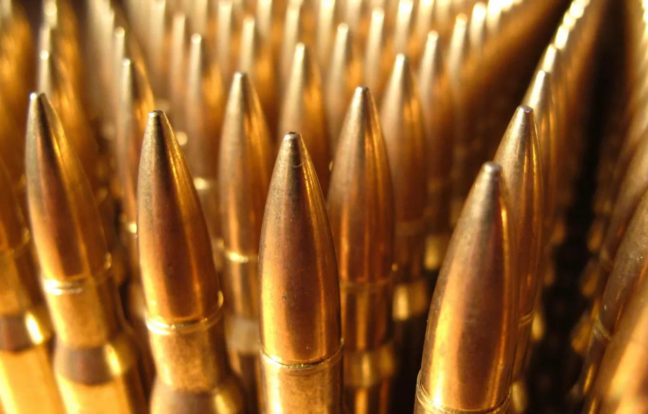 Фото обои макро, оружие, патроны
