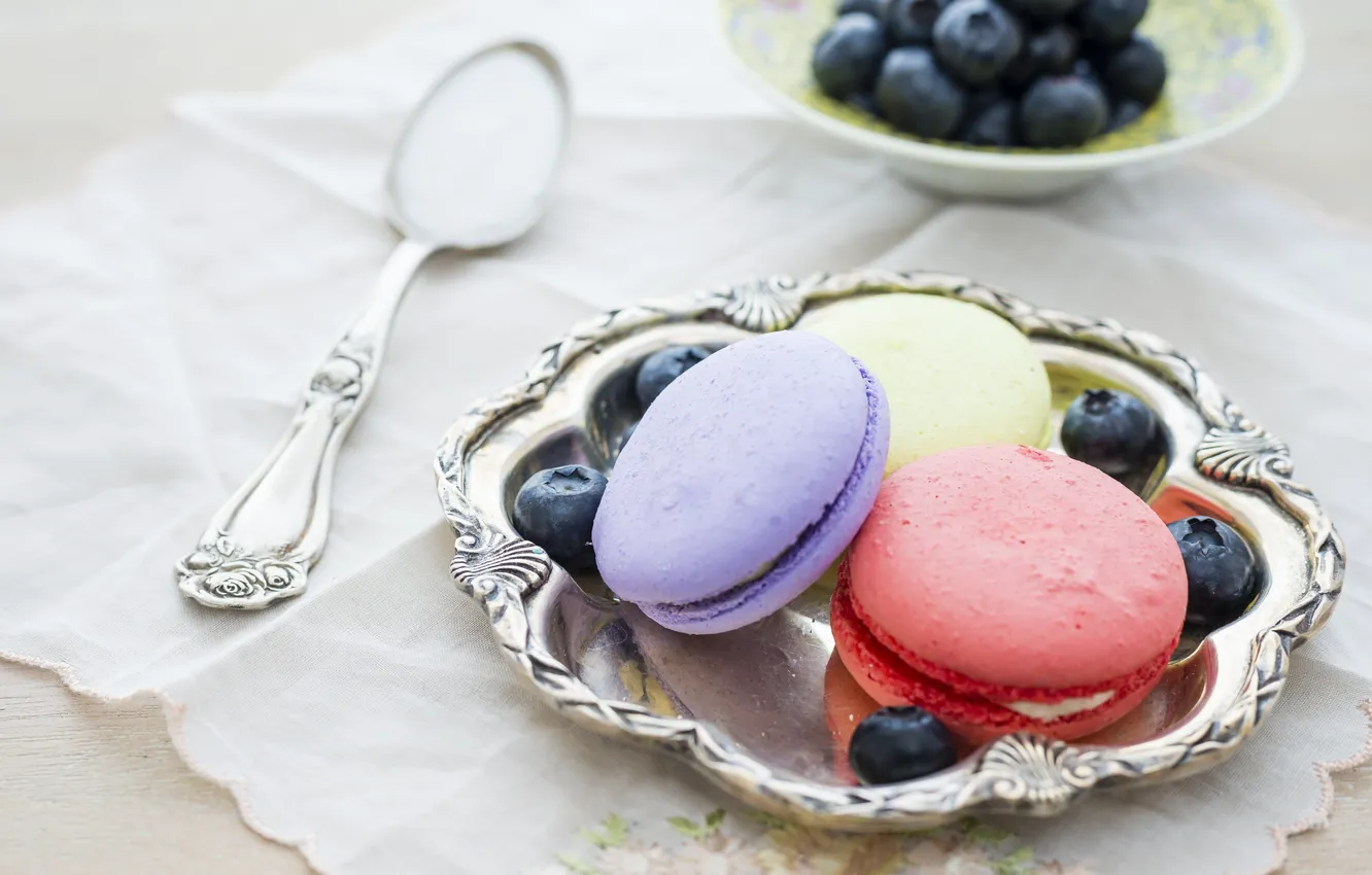 Фото обои Еда, sweets, macarons