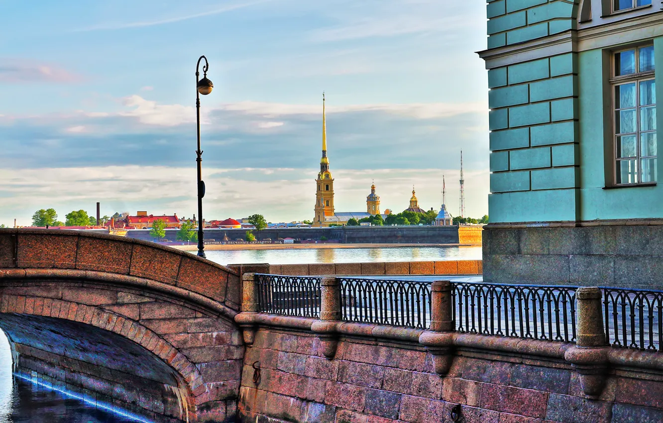 Фото обои Санкт-Петербург, Эрмитаж, Петропавловская крепость, Зимняя канавка, Петропавловка