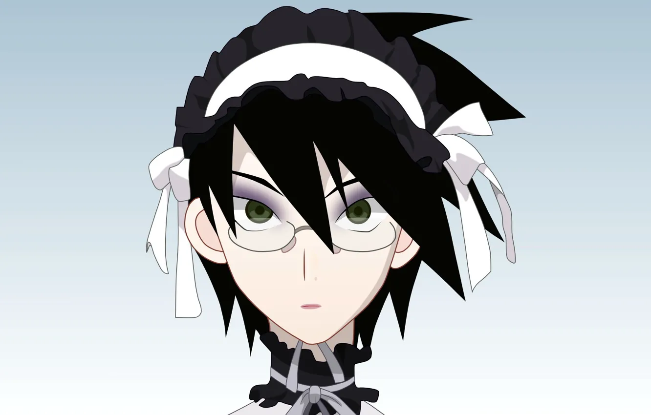 Фото обои очки, горничная, Sayonara Zetsubou Sensei, Прощай безрадостный сенсей