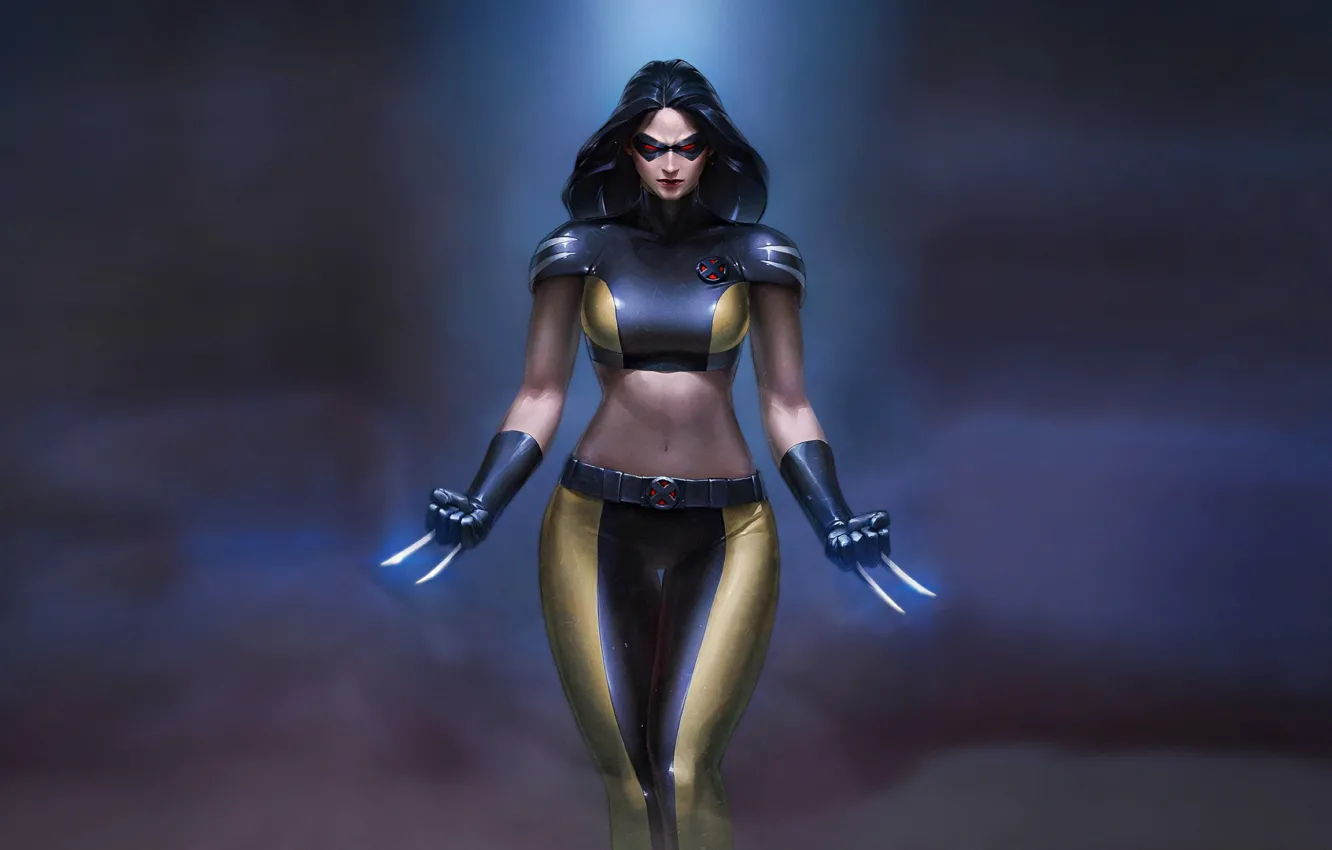 Фото обои girl, Fantasy, Wolverine, X-Men, Marvel, superhero, X-23, X-23 Wolverine