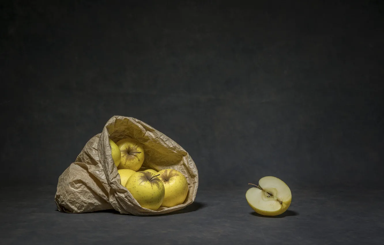 Фото обои яблоки, яблоко, пакет
