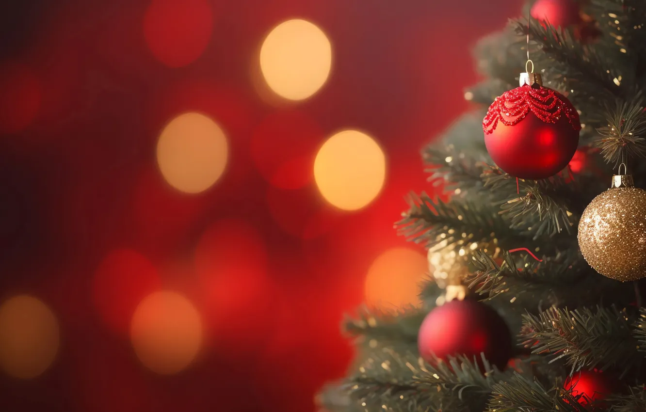 Фото обои украшения, фон, шары, елка, Новый Год, Рождество, new year, happy